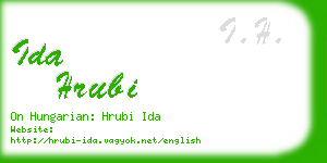 ida hrubi business card